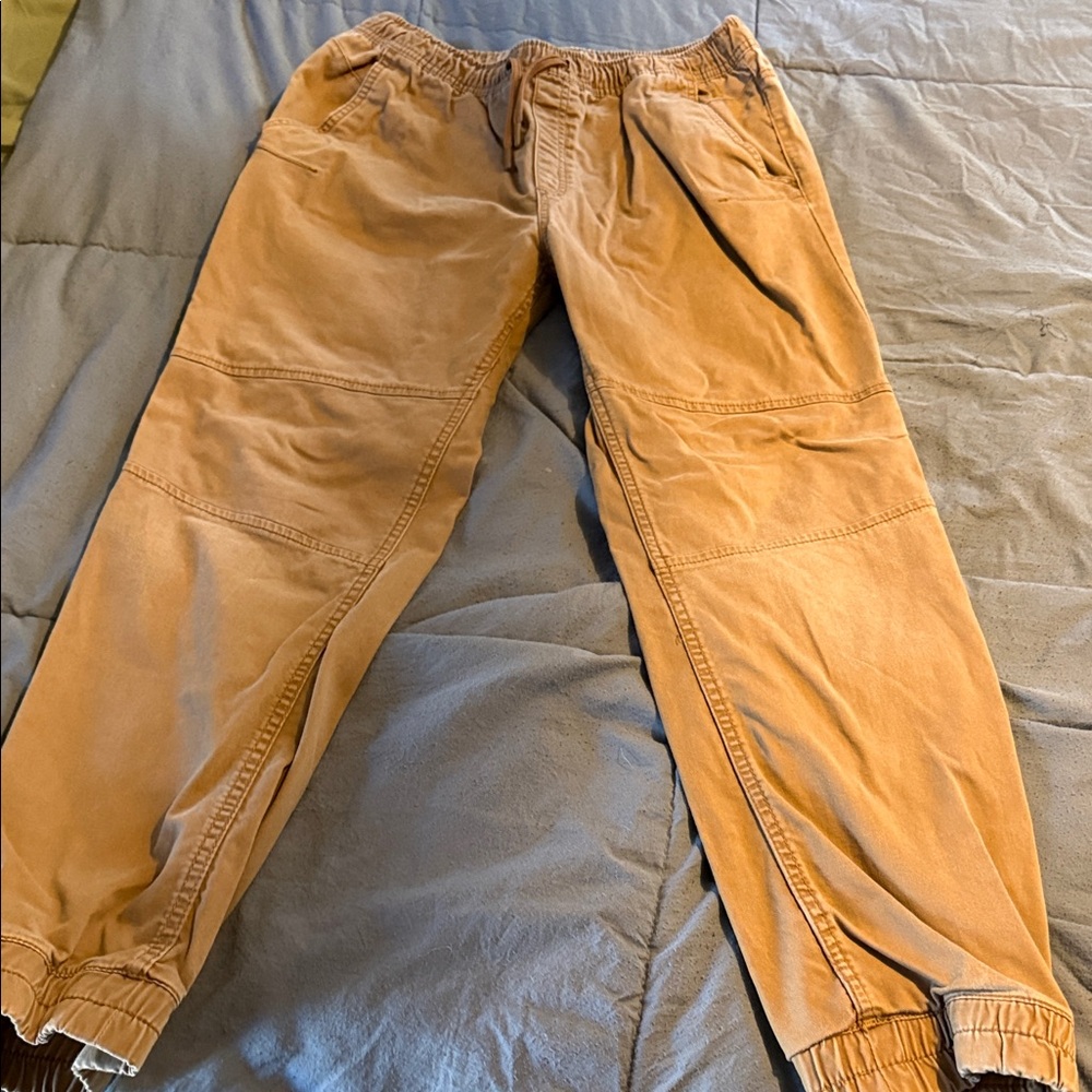 wonder nation Boys Tan Drawstring Jogger Jeans
